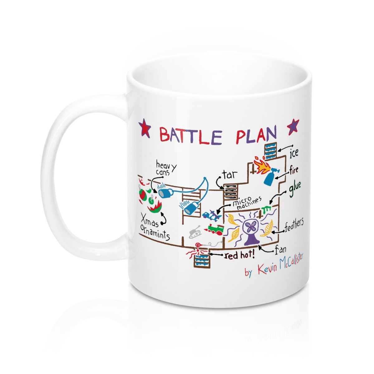 Battle Plan Coffee Mug - White Ceramic, Classic Size, Durable Sublimation Print