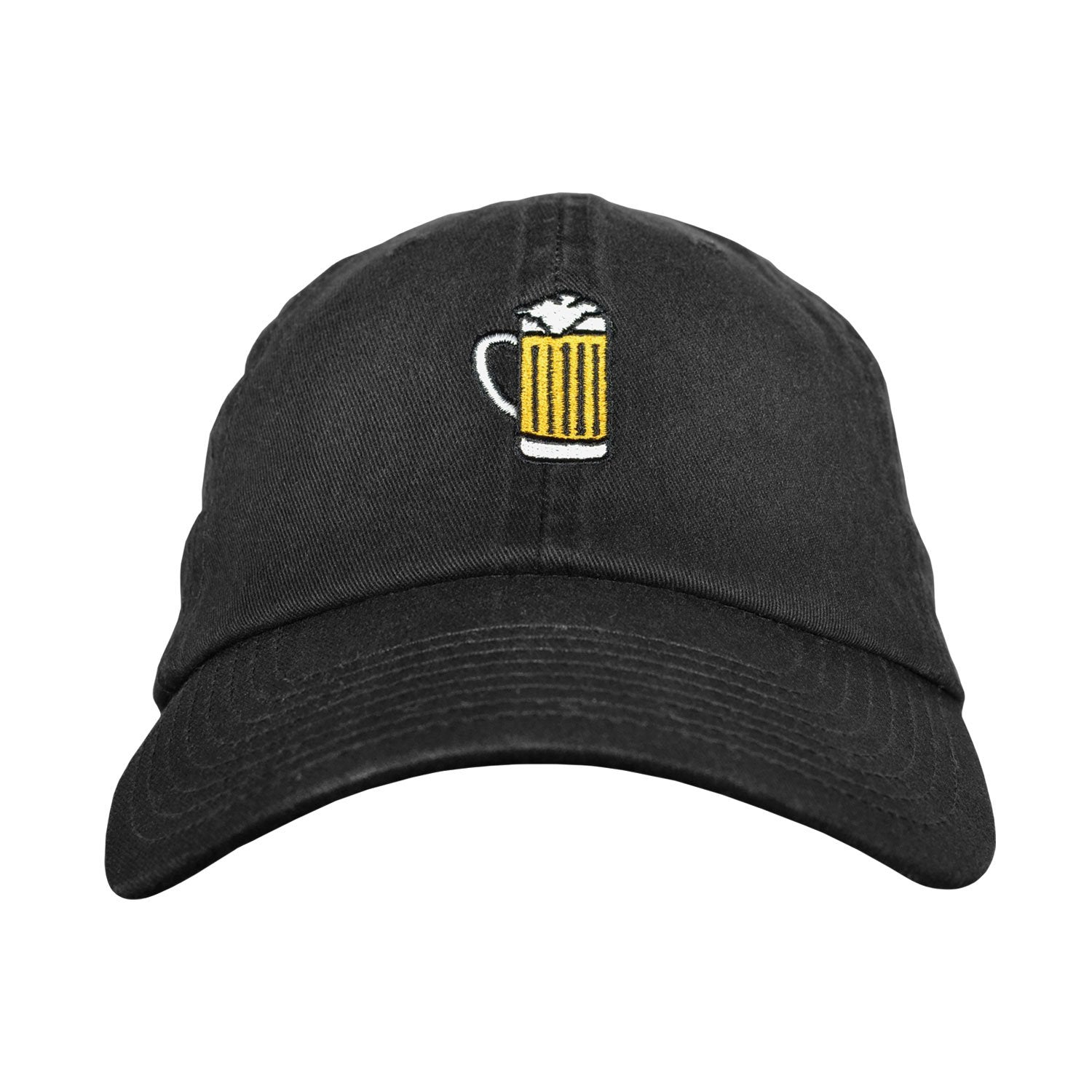 Beer Mug Dad Hat - Embroidered USA Made Unstructured Cotton Twill Adjustable Low Profile