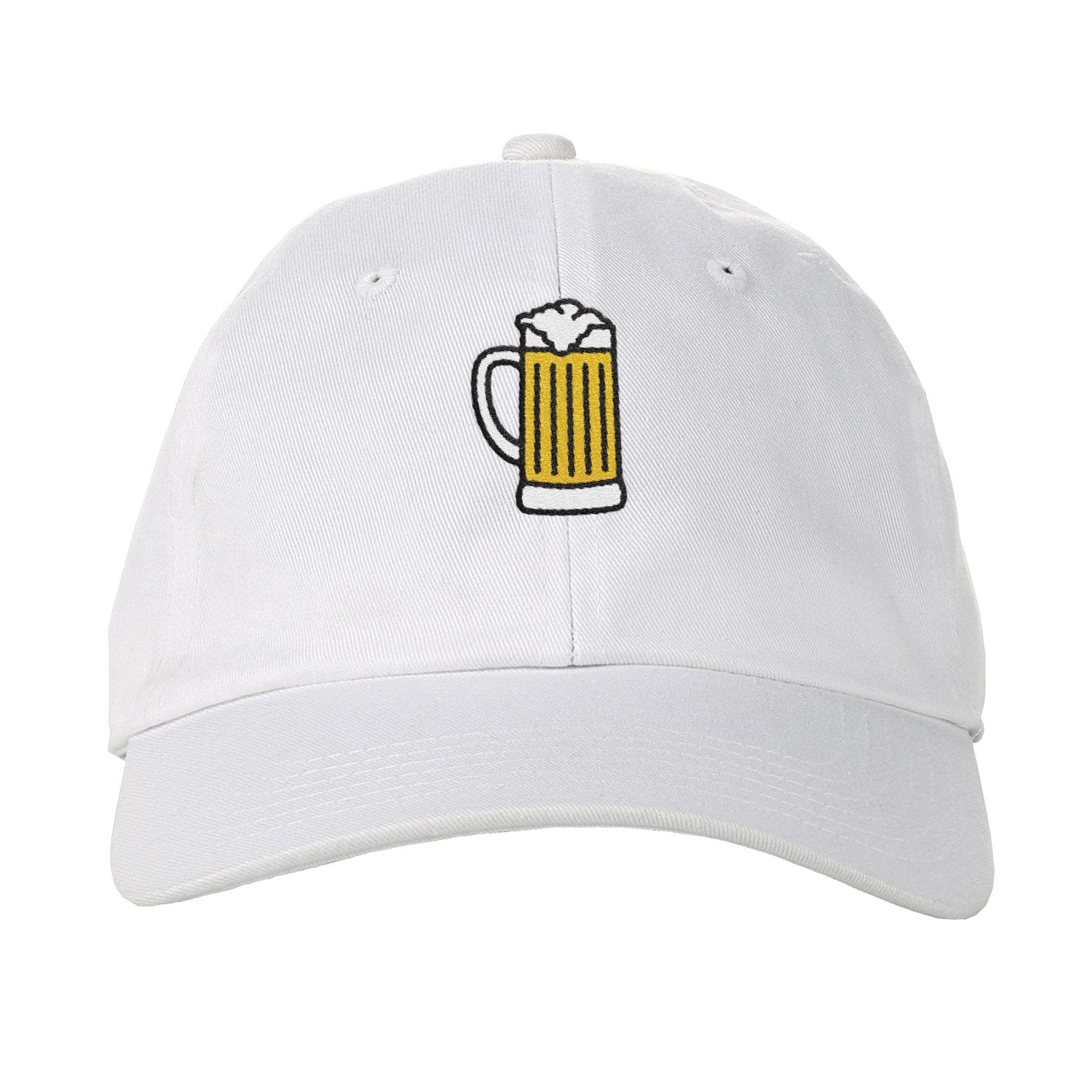 Beer Mug Dad Hat - Embroidered USA Made Unstructured Cotton Twill Adjustable Low Profile