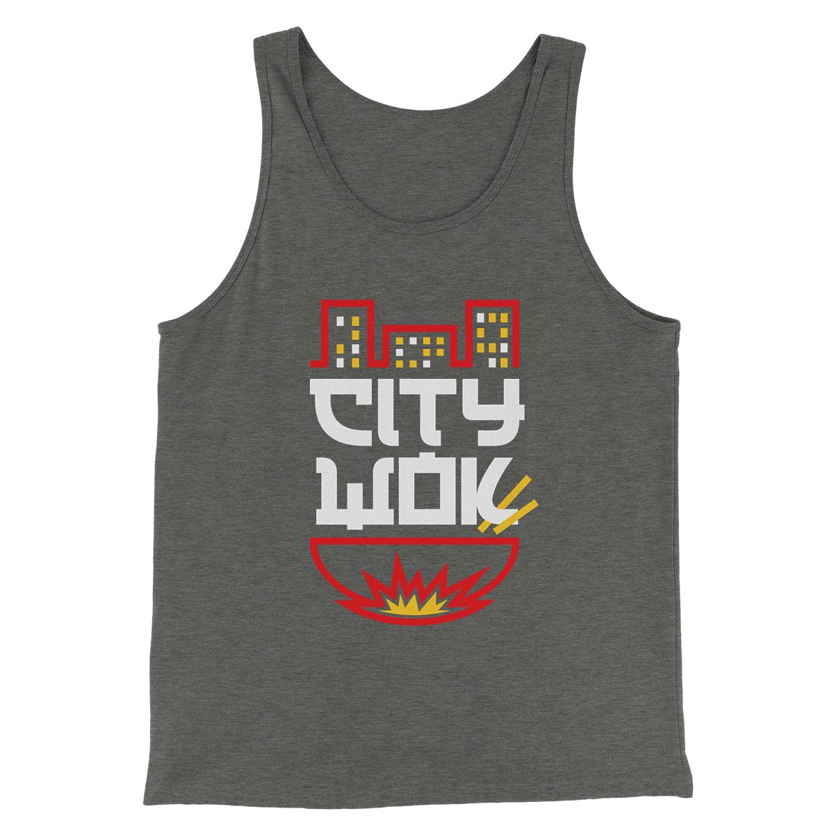 City Wok Men/Unisex Tank Top - Modern Fit Combed Ring-Spun Cotton