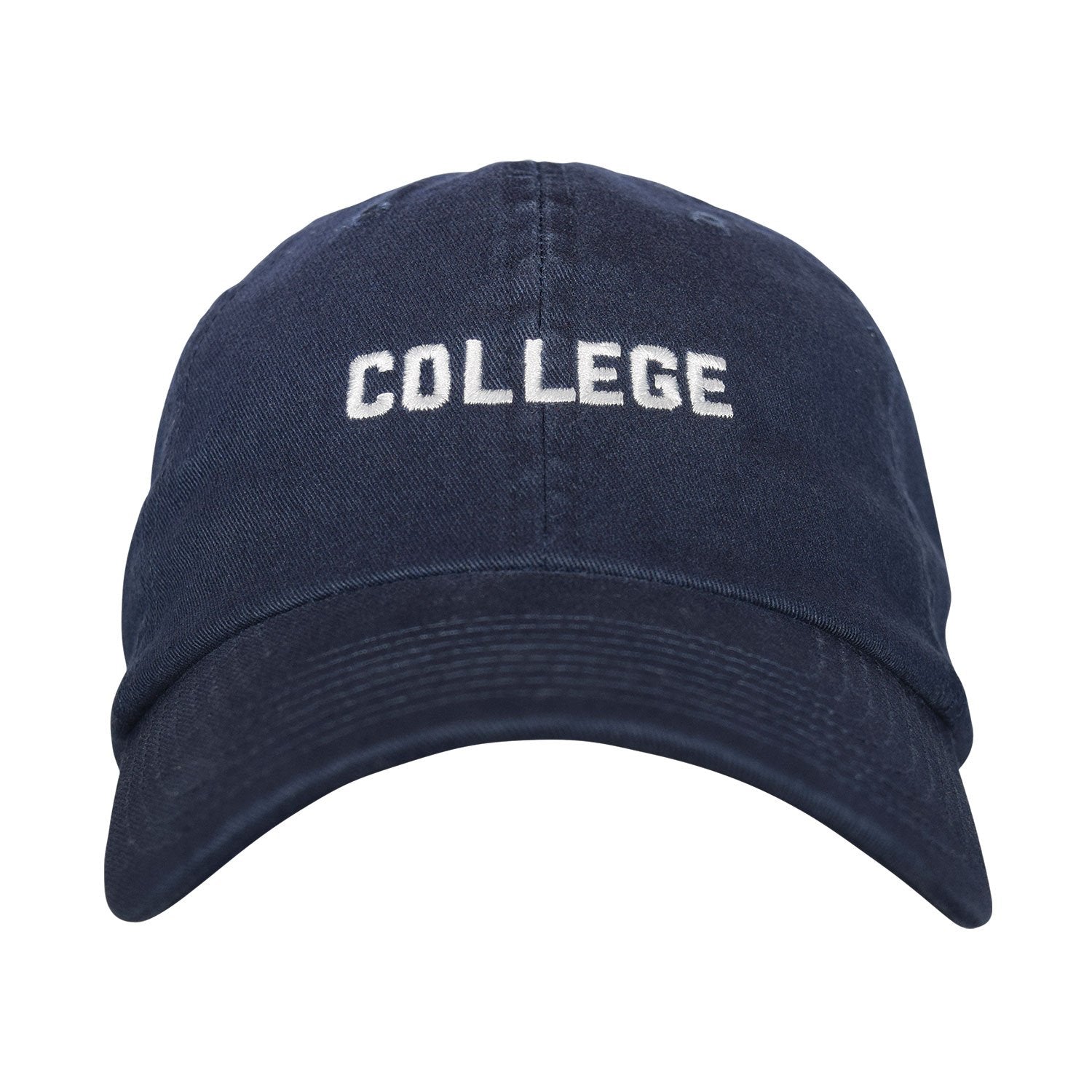 College Dad Hat - Embroidered Unstructured Washed Cotton Twill Adjustable Low-Profile