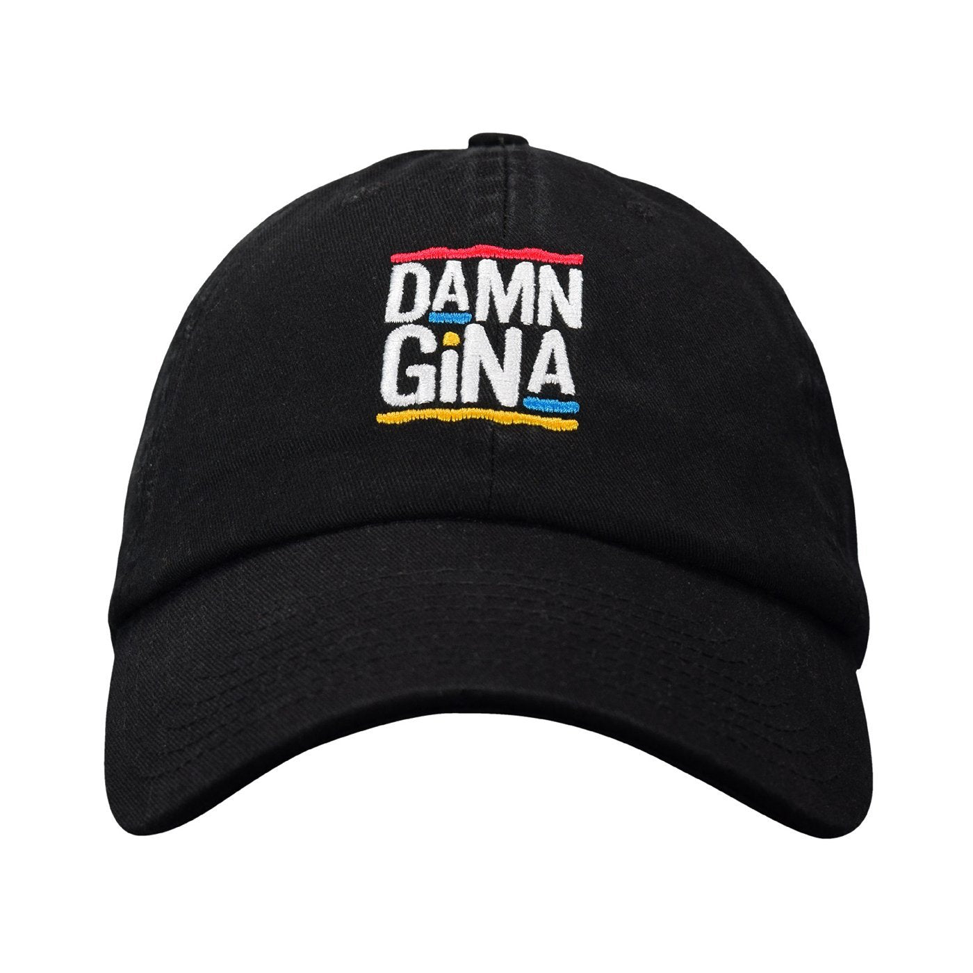 Damn Gina Dad Hat - USA Made Embroidered Unstructured Cotton Twill with American Flag