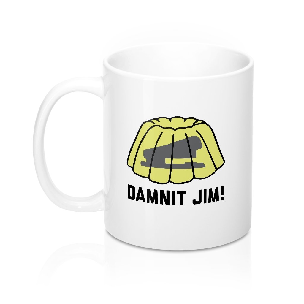 Damnit Jim! Star Trek Coffee Mug - White Ceramic 11oz