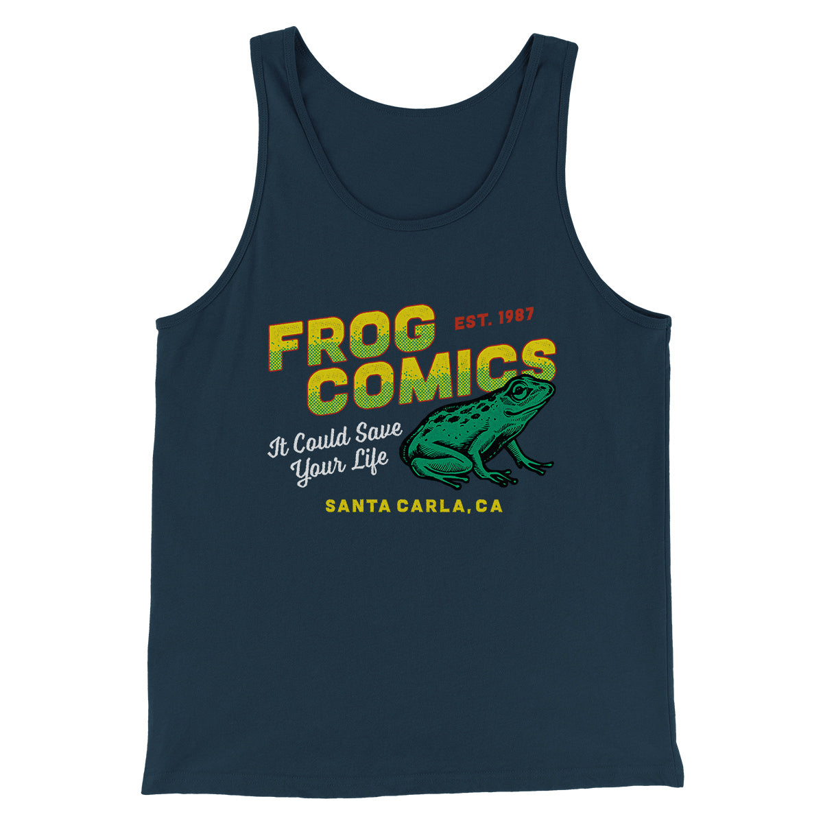 Frog Comics Funny Movie Unisex Tank Top - Combed Ring-Spun Cotton