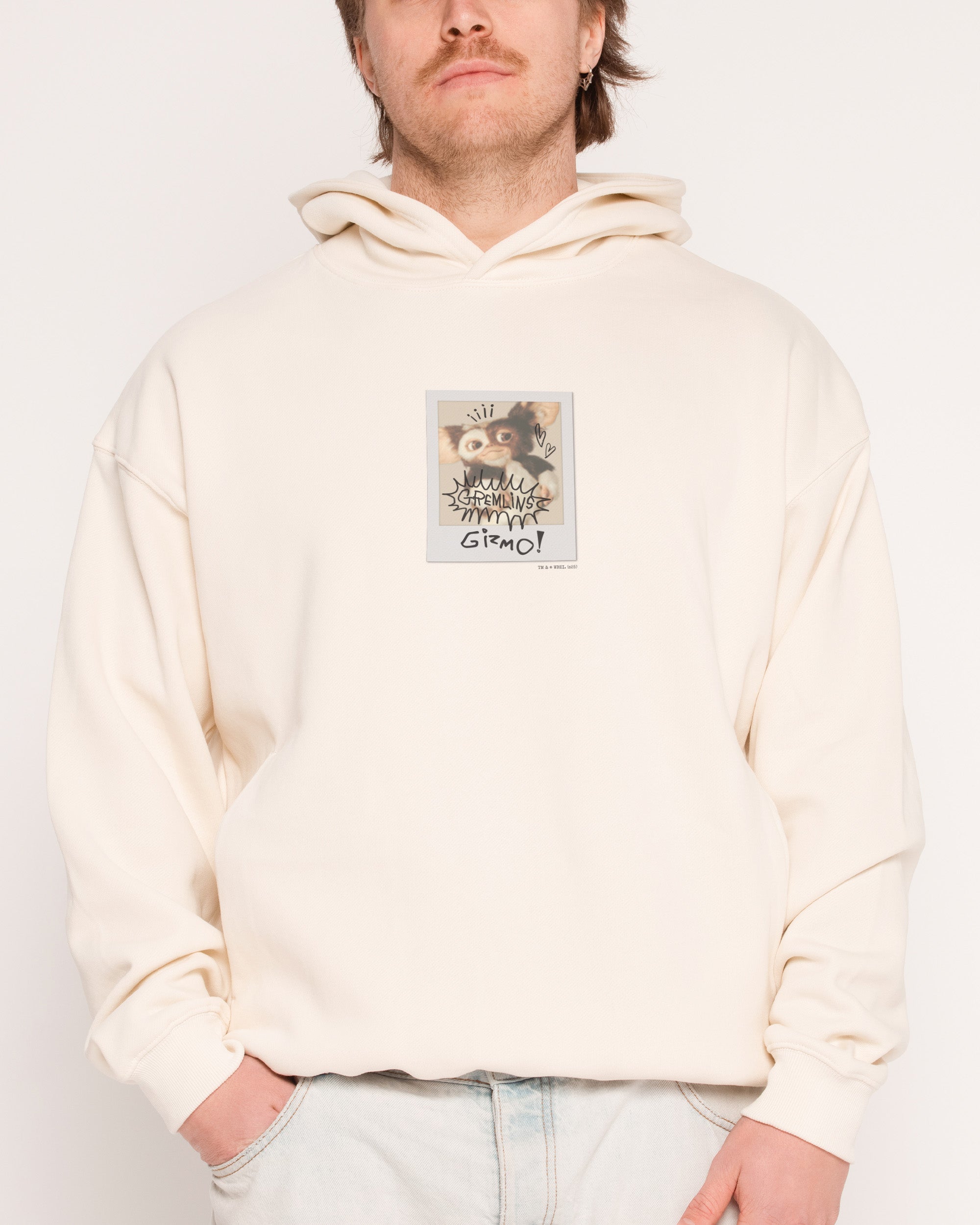 Gizmo Polaroid Gremlins Hoodie - Unisex 90s Boxy Fit 340gsm Cotton Polyester