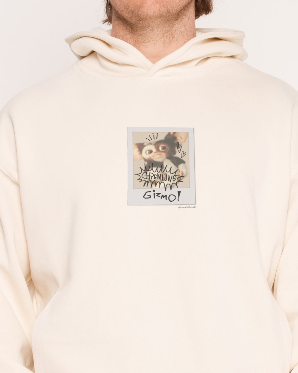 Gizmo Polaroid Gremlins Hoodie - Unisex 90s Boxy Fit 340gsm Cotton Polyester