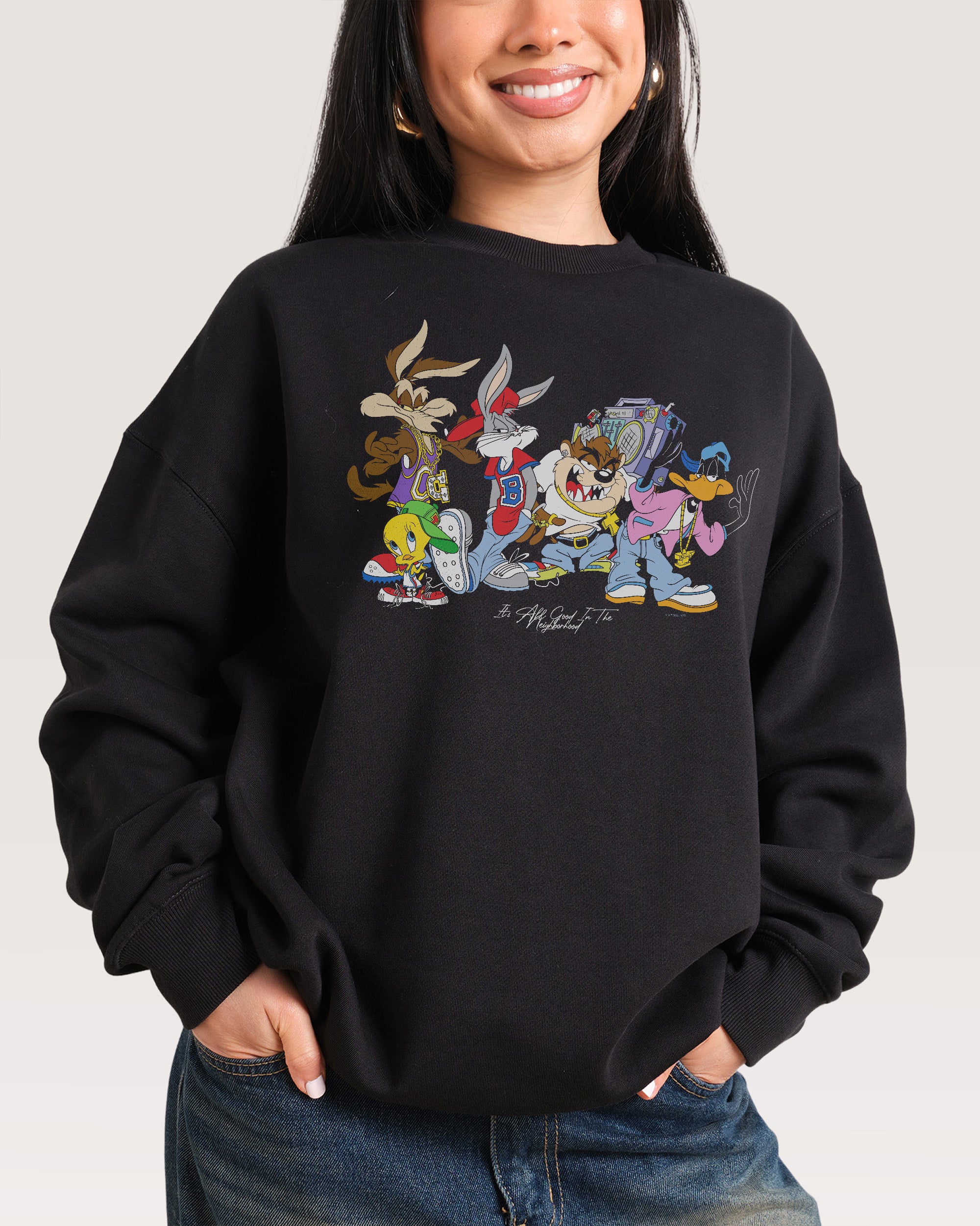 Looney Tunes It's All Good in the Neighborhood Unisex Sweatshirt - Premium Cotton-Poly Blend