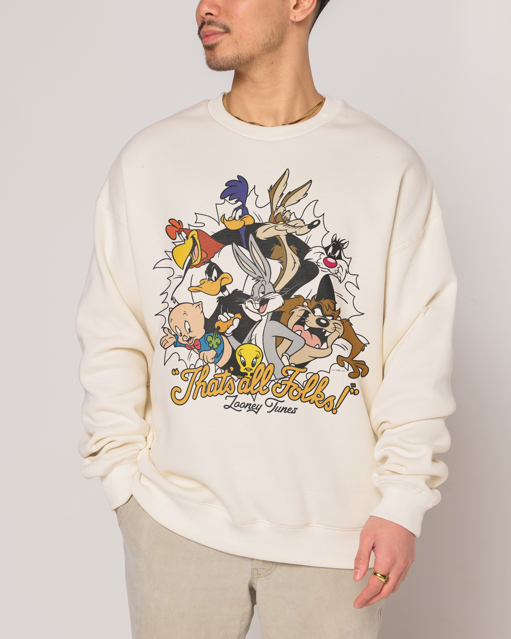 Looney Tunes The Folks Unisex Graphic Sweatshirt 80% Cotton 340gsm