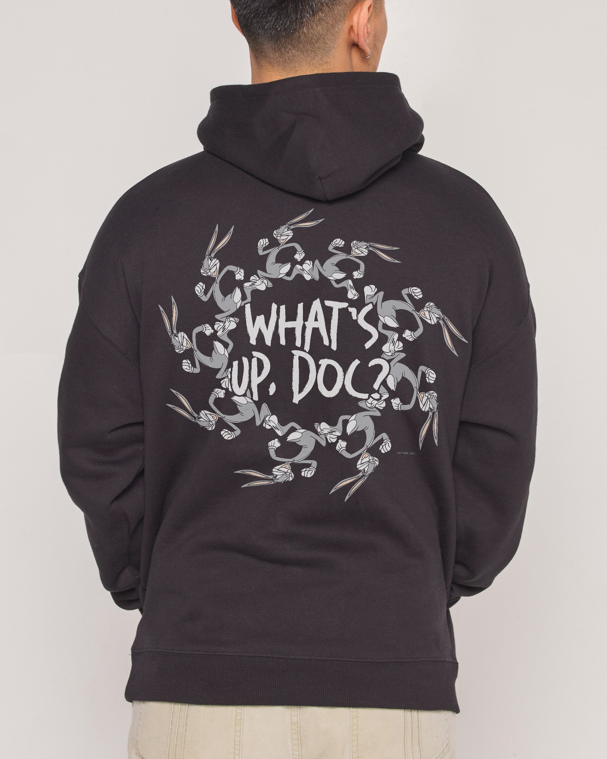 Looney Tunes What's Up Doc? Unisex Graphic Hoodie - 90s Boxy Fit, 80% Cotton