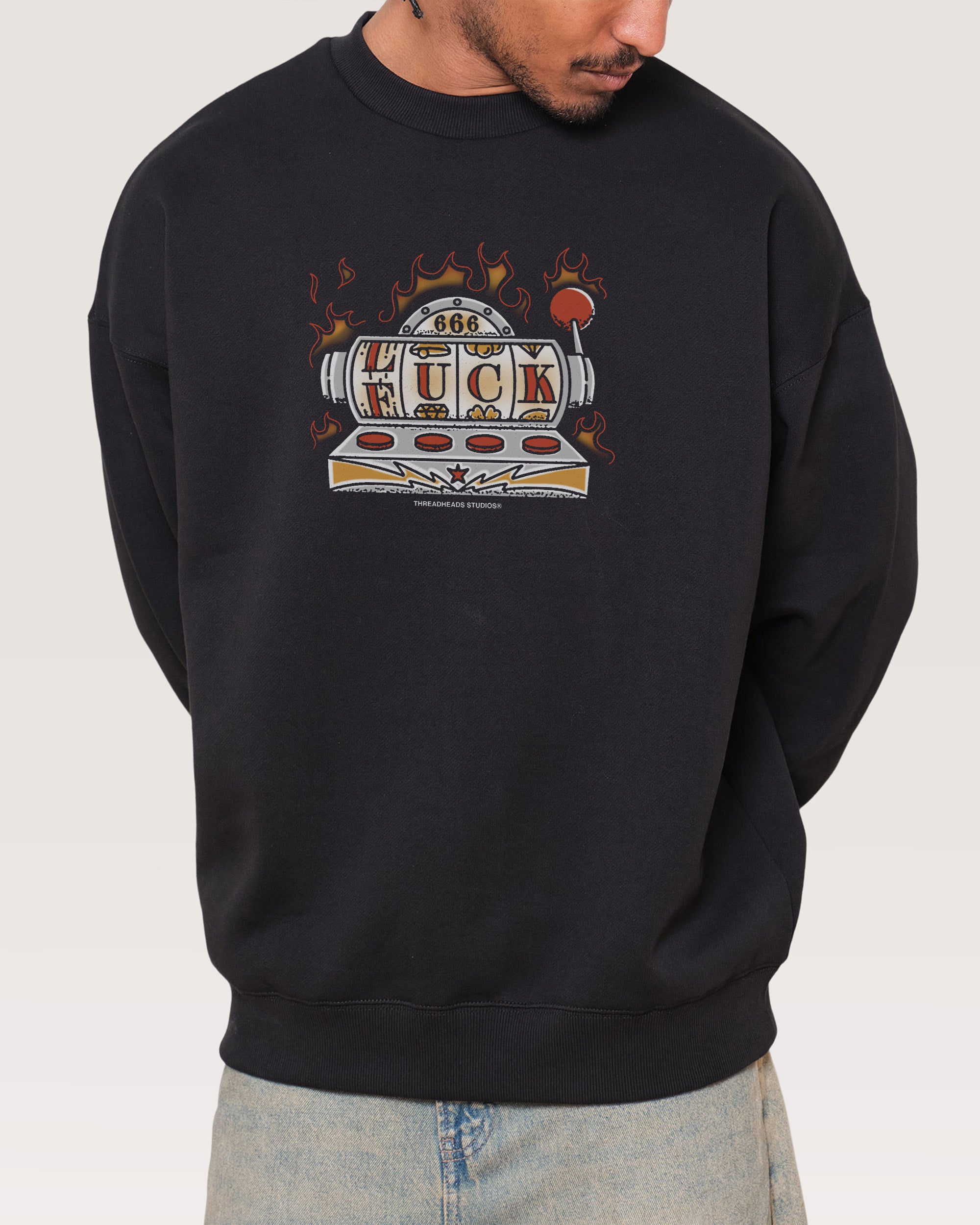 Lucky Slots Unisex Graphic Sweatshirt - Premium 340gsm Cotton Polyester Blend