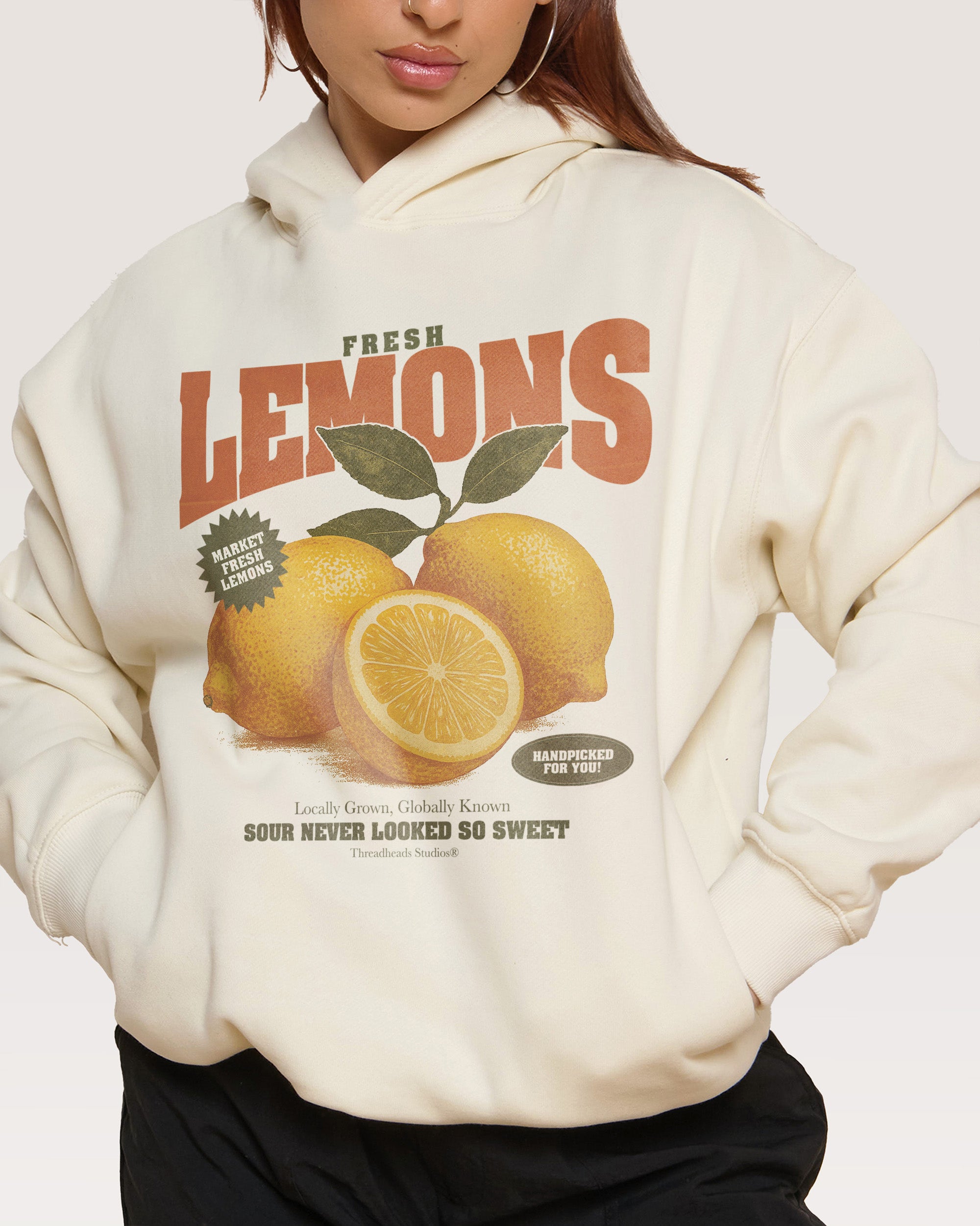 Main Squeeze Hoodie Unisex Graphic Hoodie 90s Boxy Fit Dropped Shoulders 340gsm Cotton Polyester