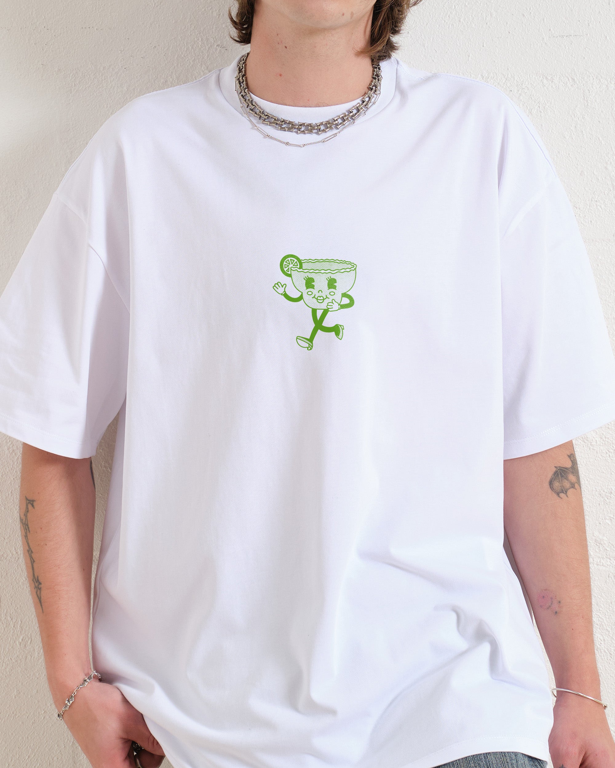 Margarita Oversized Graphic Tee Unisex 90s Boxy Fit 100% Combed Cotton Heavyweight