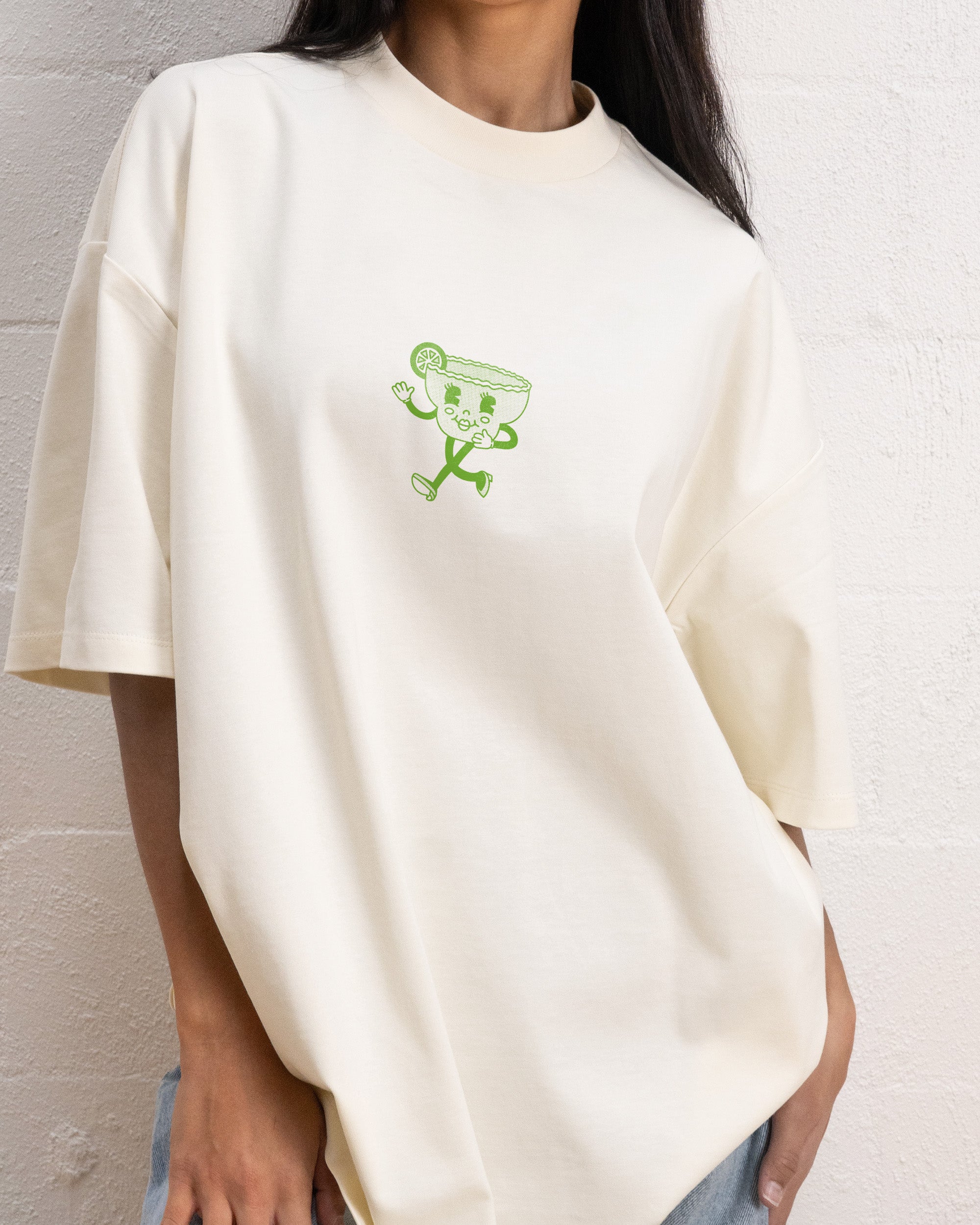 Margarita Oversized Graphic Tee Unisex 90s Boxy Fit 100% Combed Cotton Heavyweight
