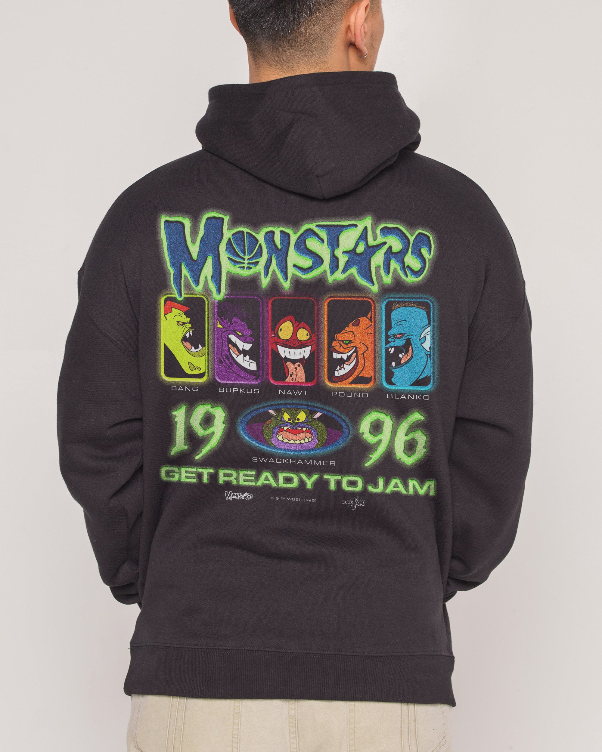 Monstars '96 Looney Tunes Unisex Hoodie - 90s Boxy Fit, 340gsm Cotton-Polyester