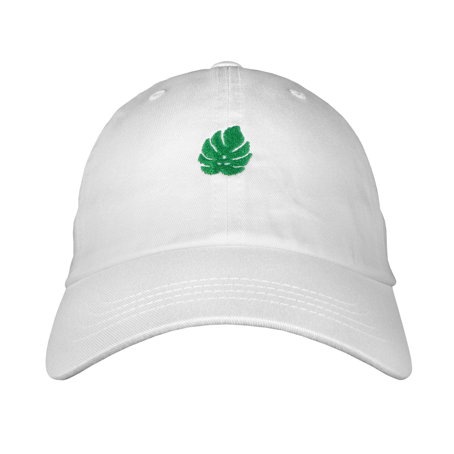 Monstera Dad Hat - Embroidered USA Made 100% Cotton Twill Unstructured Adjustable