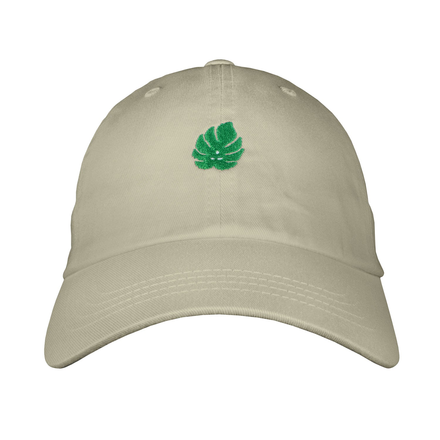 Monstera Dad Hat - Embroidered USA Made 100% Cotton Twill Unstructured Adjustable