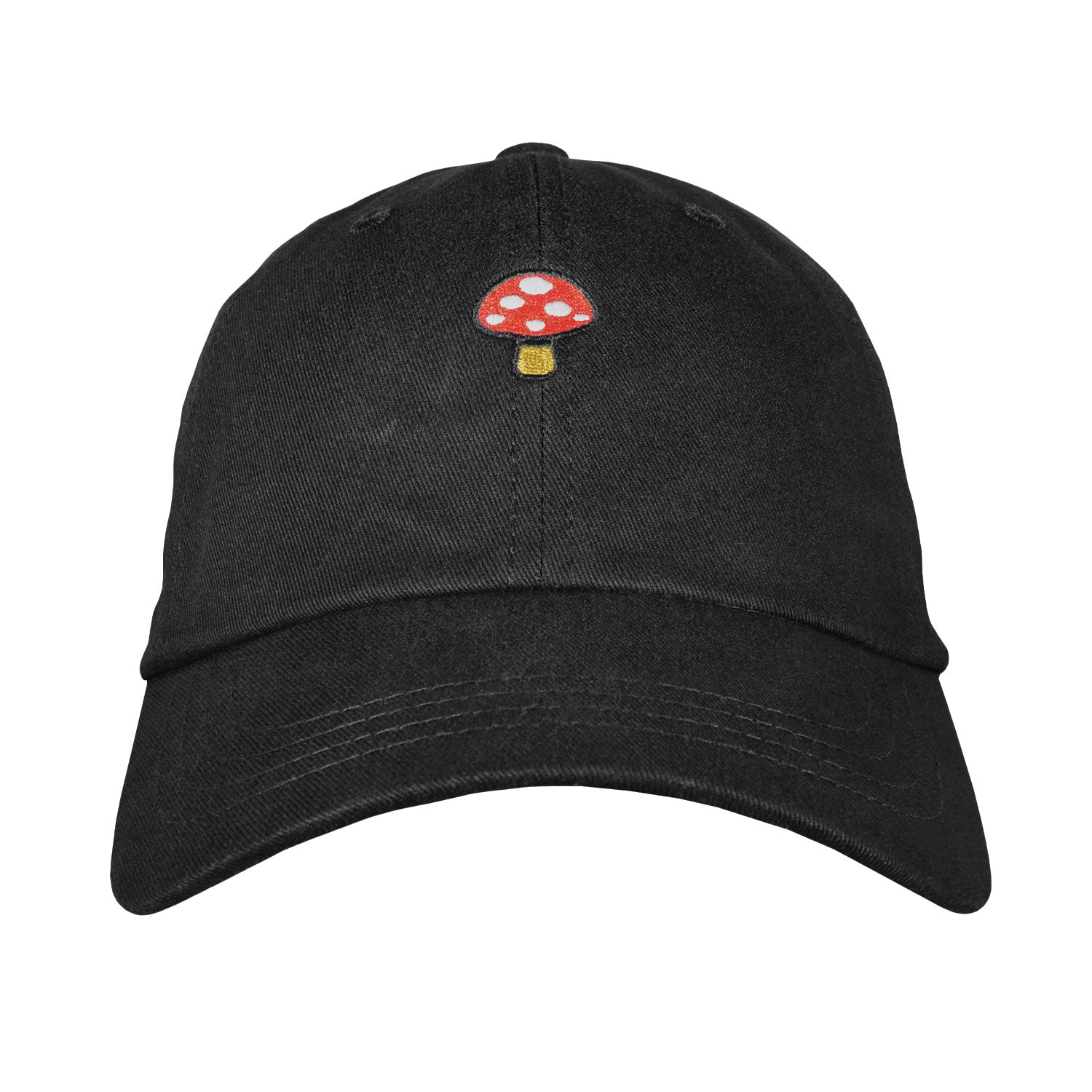 Mushroom Dad Hat - Embroidered USA Made 100% Cotton Unstructured Adjustable