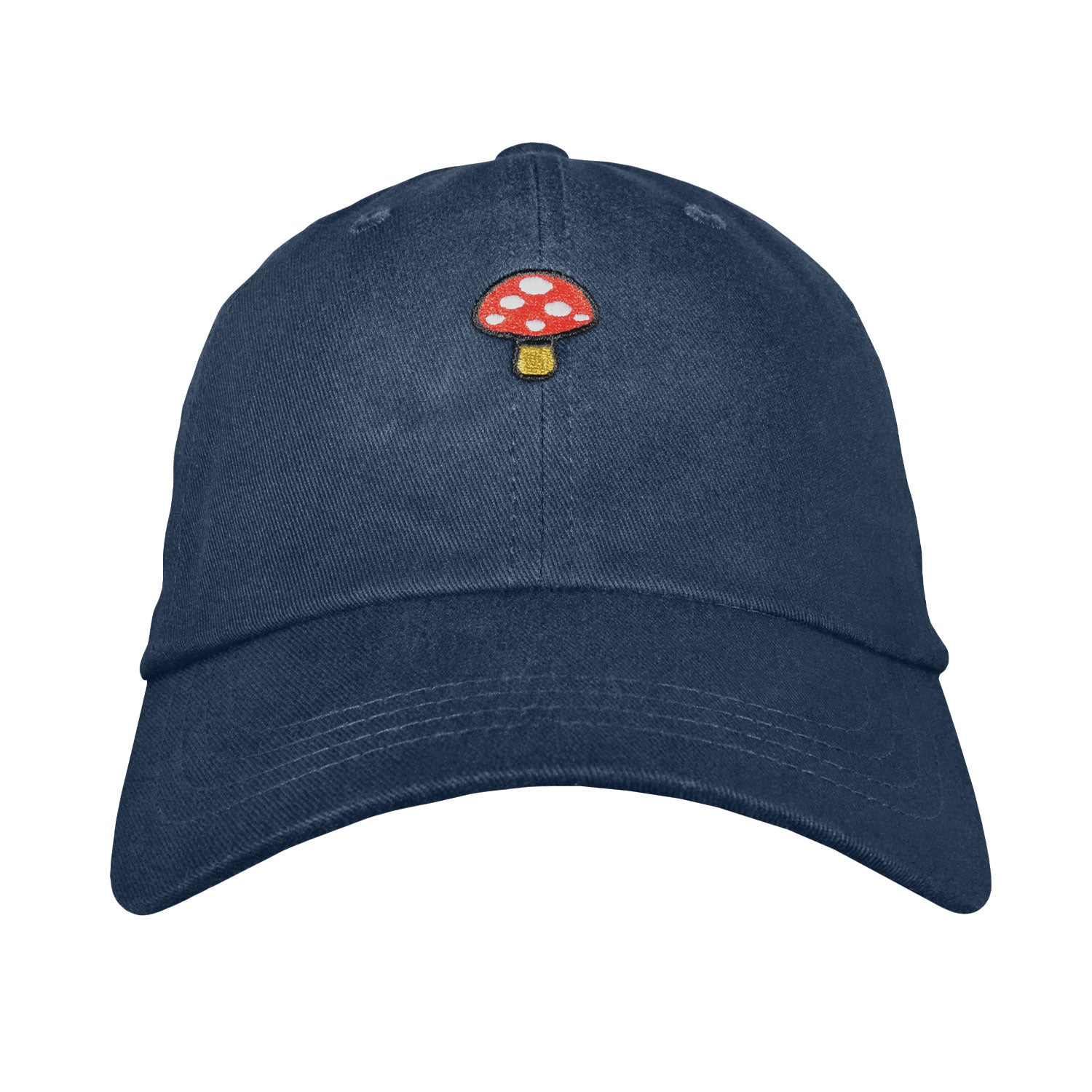 Mushroom Dad Hat - Embroidered USA Made 100% Cotton Unstructured Adjustable