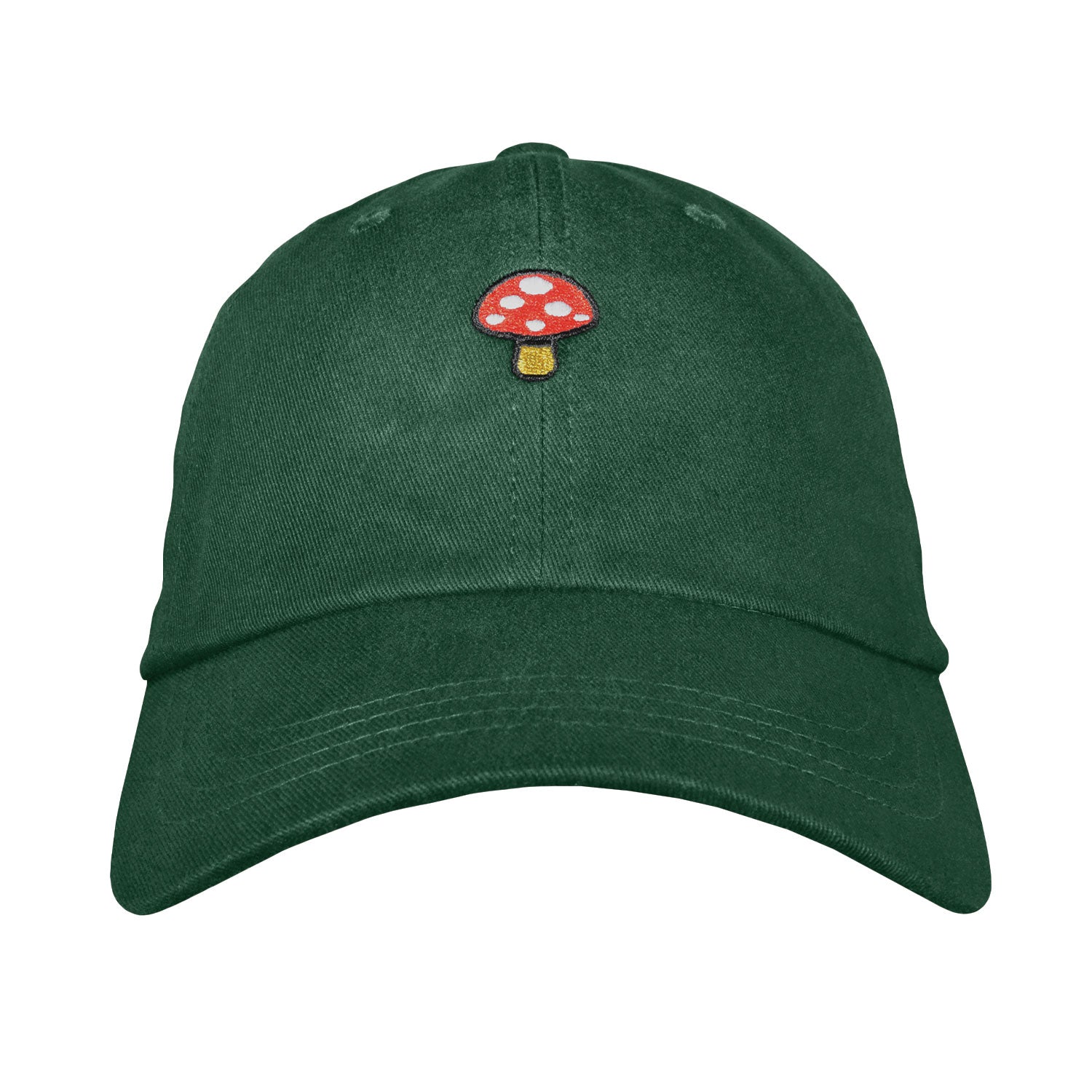 Mushroom Dad Hat - Embroidered USA Made 100% Cotton Unstructured Adjustable
