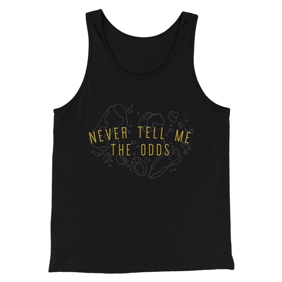 Never Tell Me The Odds Unisex Tank Top - Black Combed Ring-Spun Cotton