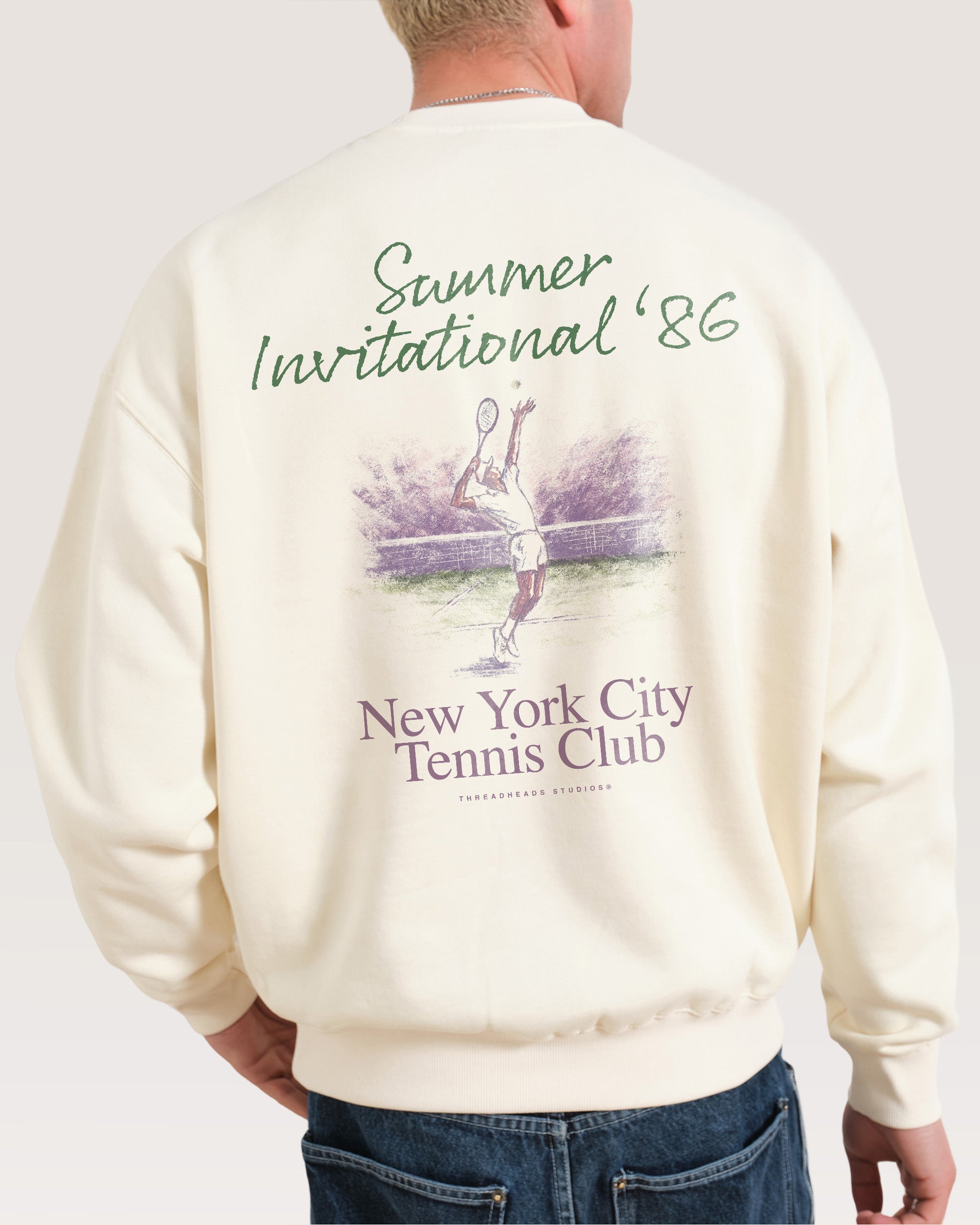 NYC Tennis Club Unisex Sweatshirt - Premium Cotton Polyester Blend 340gsm