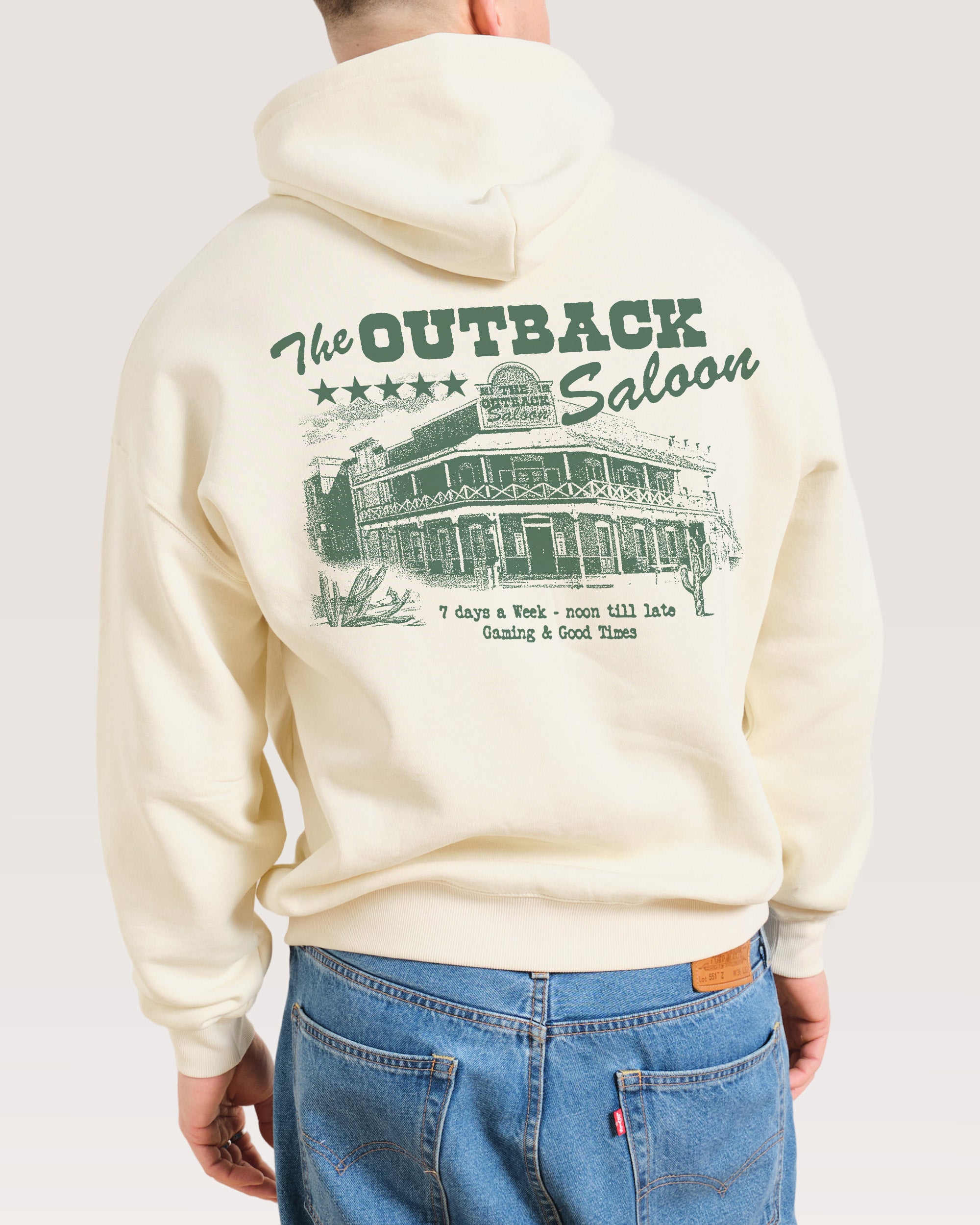 Outback Saloon Unisex Graphic Sweatshirt - Premium 340gsm Cotton Polyester Blend