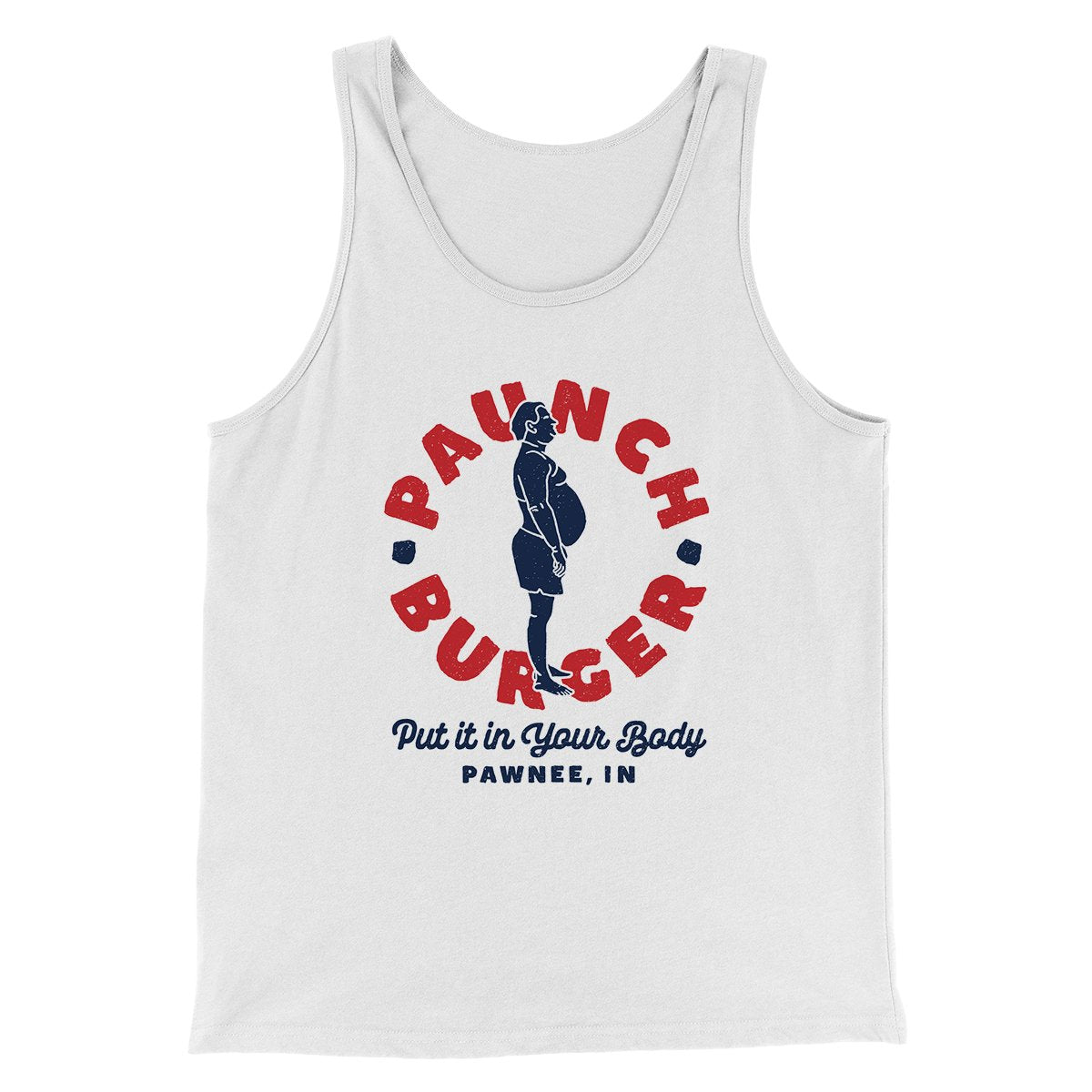 Paunch Burger Men/Unisex Tank Top - Combed Ring-Spun Cotton Modern Fit