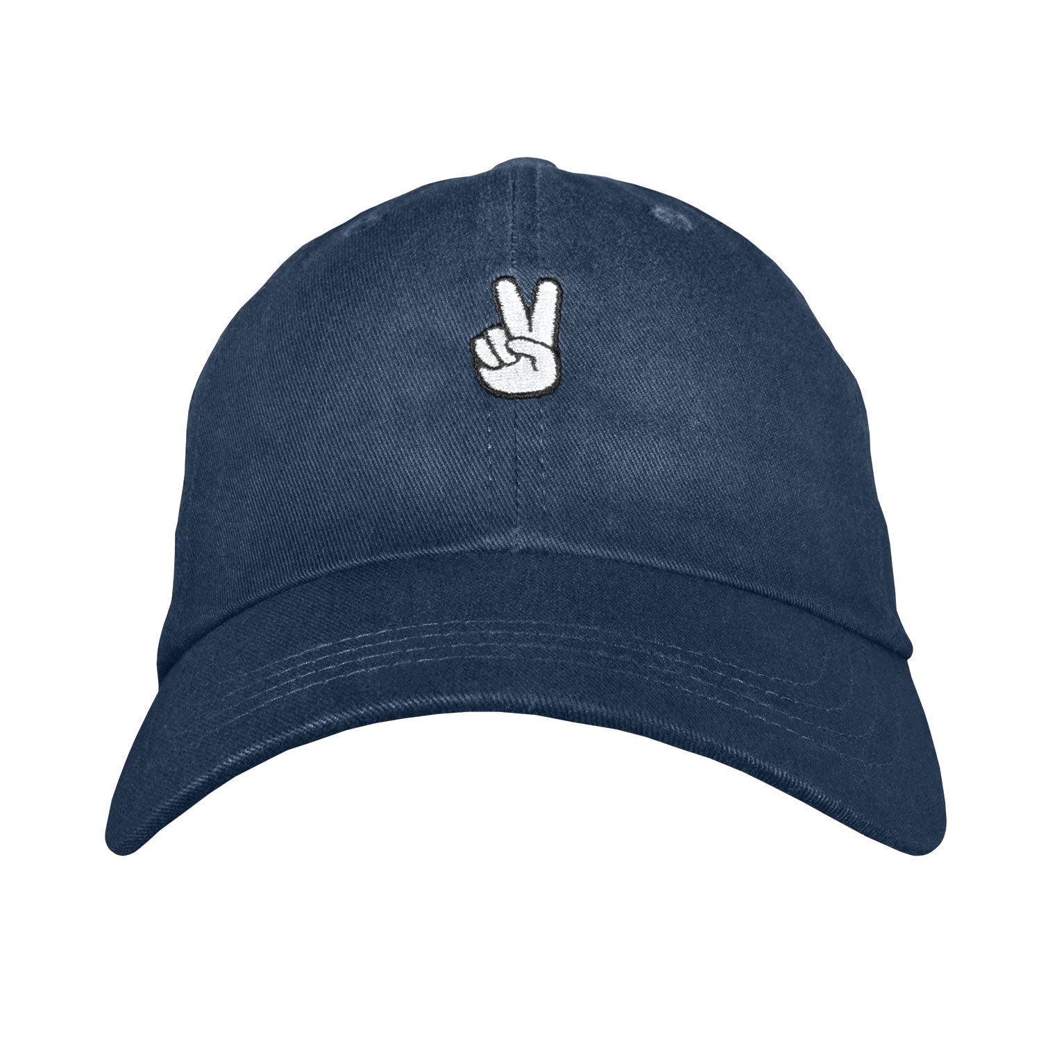Peace Sign Dad Hat - Unstructured Embroidered Cotton Twill Adjustable USA Made