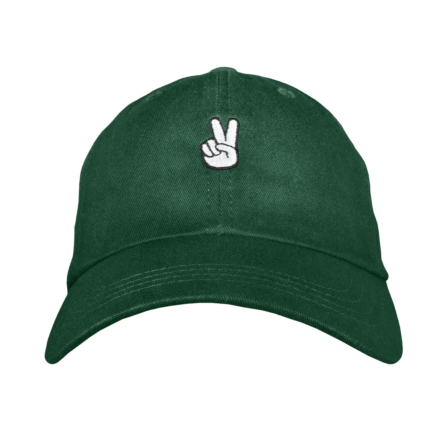 Peace Sign Dad Hat - Unstructured Embroidered Cotton Twill Adjustable USA Made