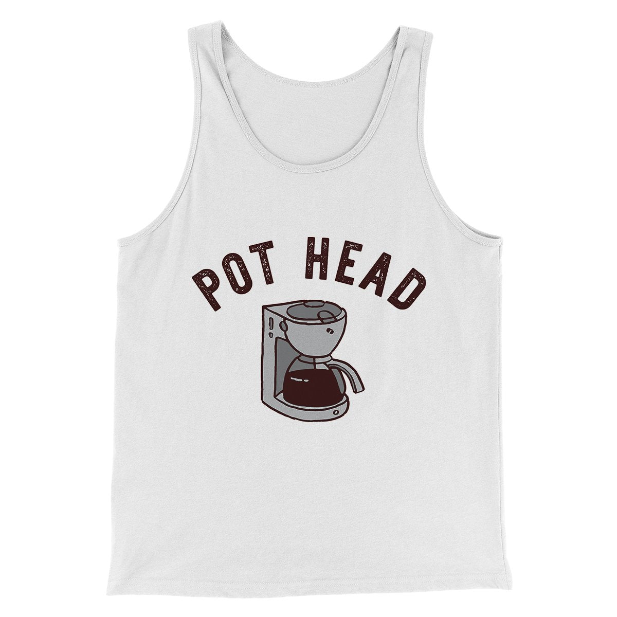 Pot Head Men/Unisex Coffee Tank Top - Combed Ring-Spun Cotton