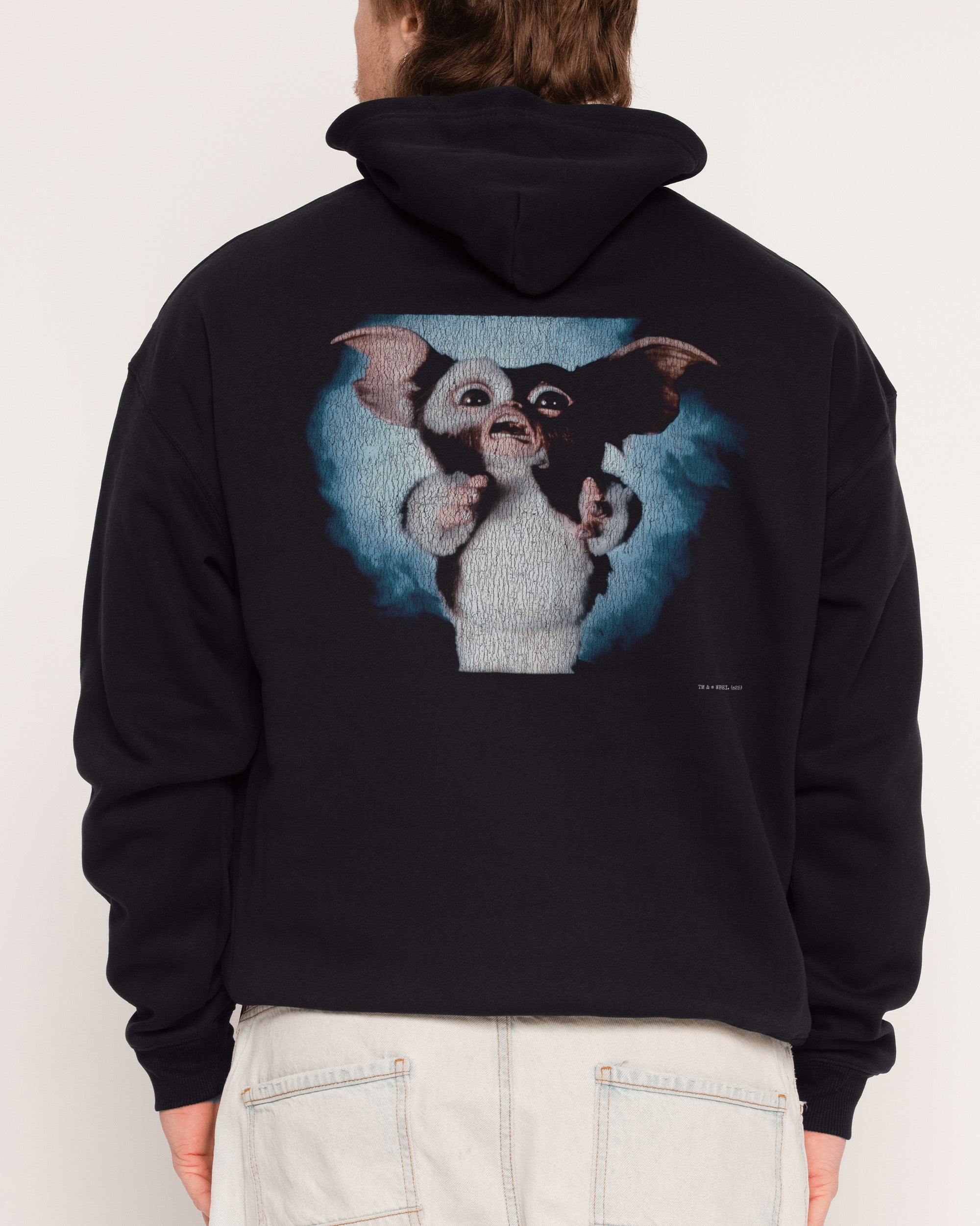Scared Gizmo Gremlins Unisex Hoodie - 90s Boxy Fit, Dropped Shoulders, 340gsm Cotton-Poly Blend