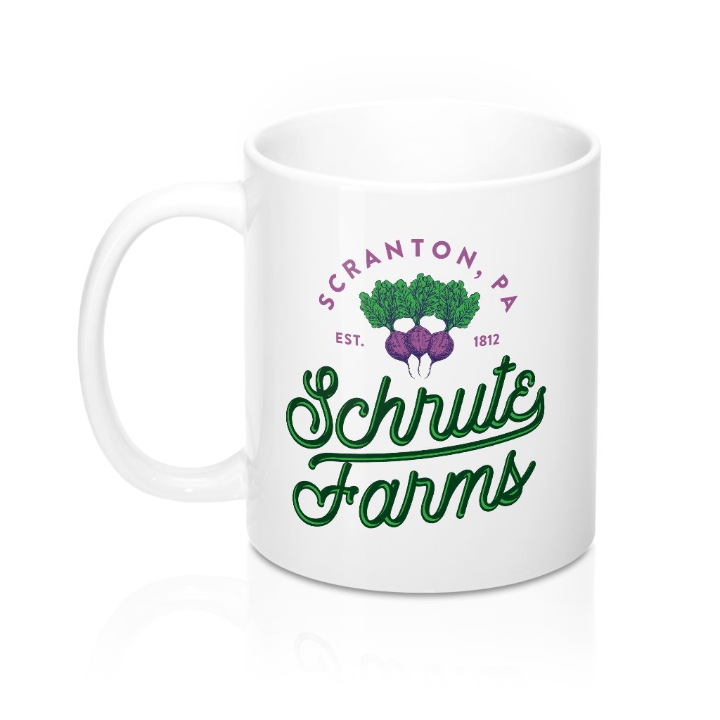 Schrute Farms Coffee Mug - White Ceramic Classic Shape