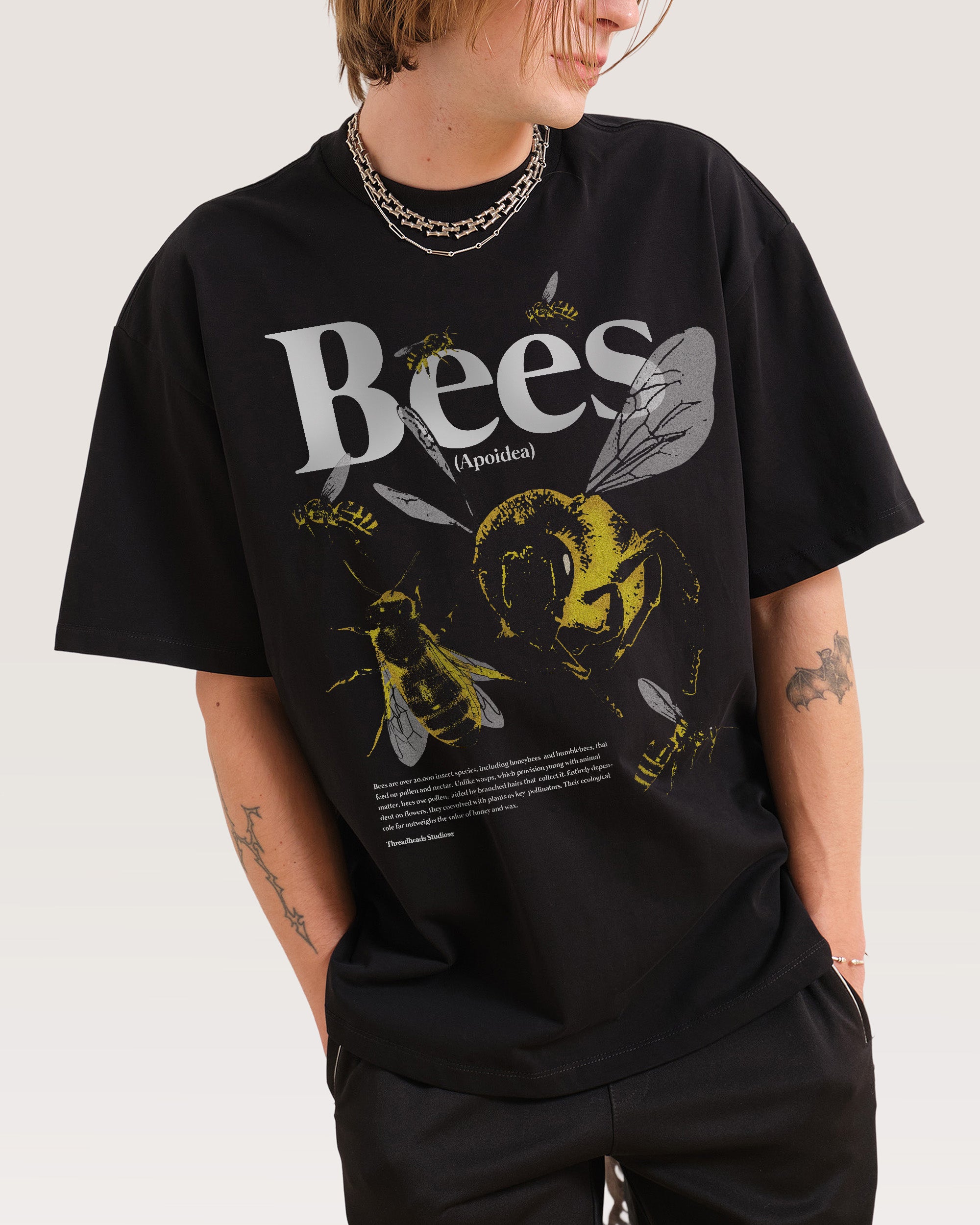 Specimen B: The Bee Oversized Graphic Tee Unisex 100% Combed Cotton Heavyweight 275gsm