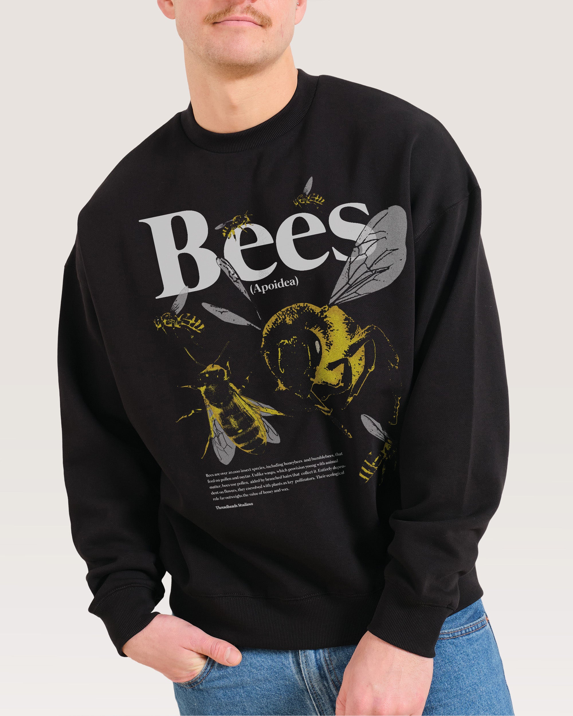 Specimen B: The Bee Unisex Sweatshirt - 340gsm Cotton Polyester Graphic Print
