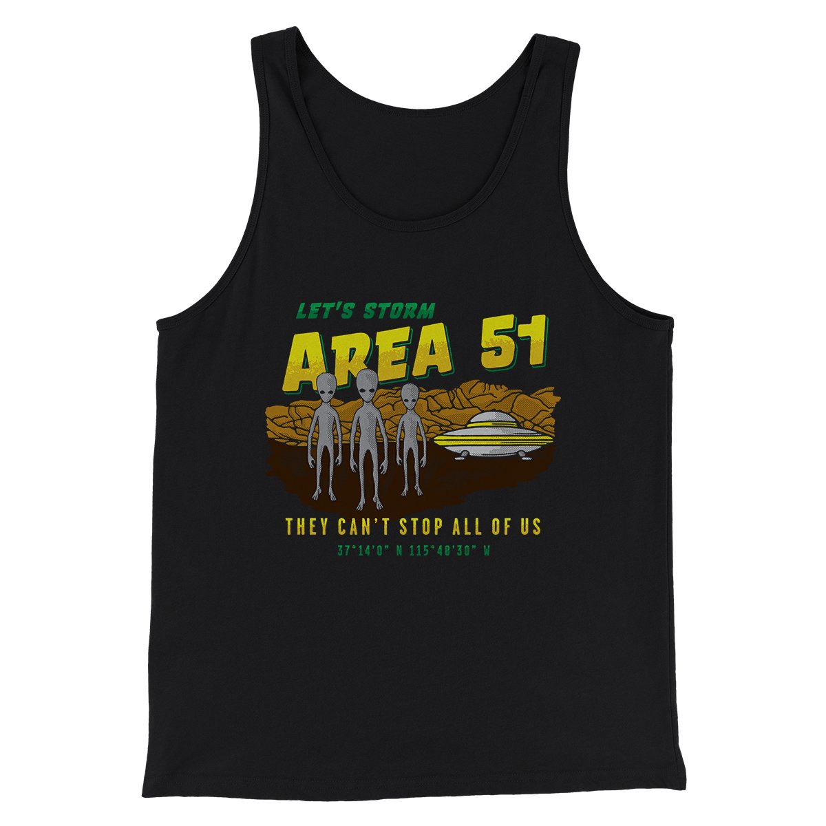 Storm Area 51 Naruto Run Unisex Tank Top - Funny Graphic Print