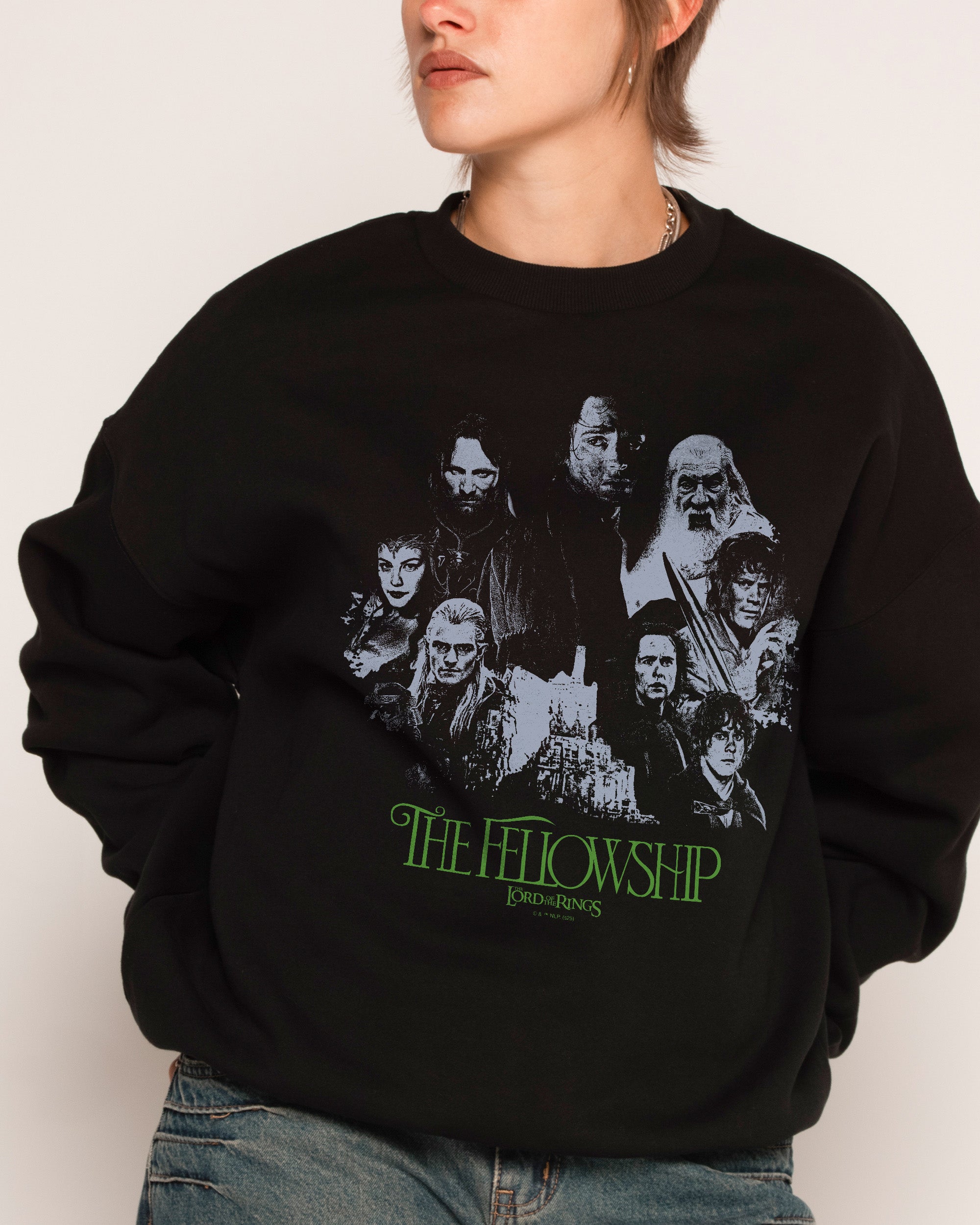 The Fellowship of the Ring Unisex Sweatshirt - Lord of the Rings Graphic Print 80% Cotton 340gsm