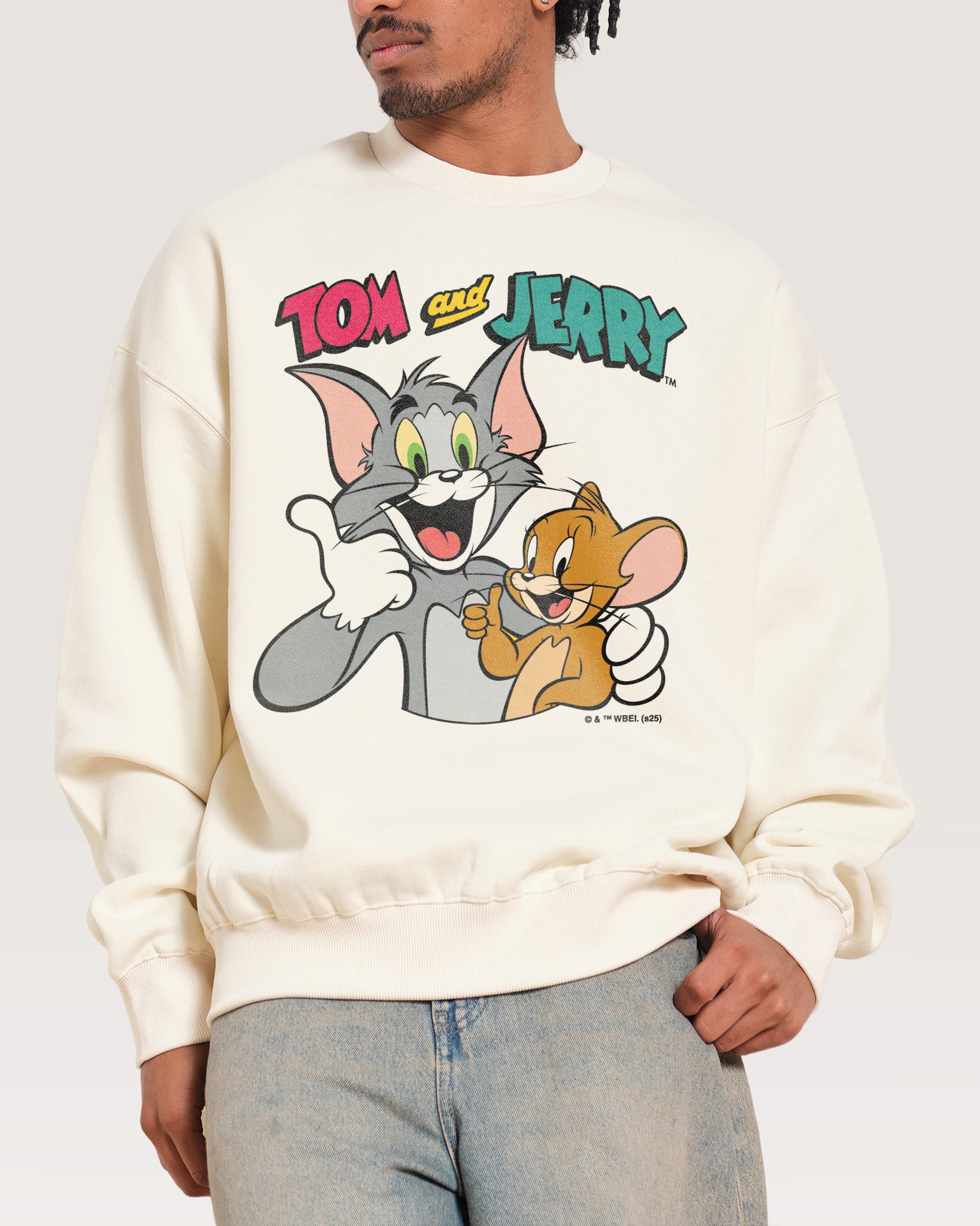 Troublemakers Tom and Jerry Unisex Sweatshirt 340gsm Cotton Polyester Blend