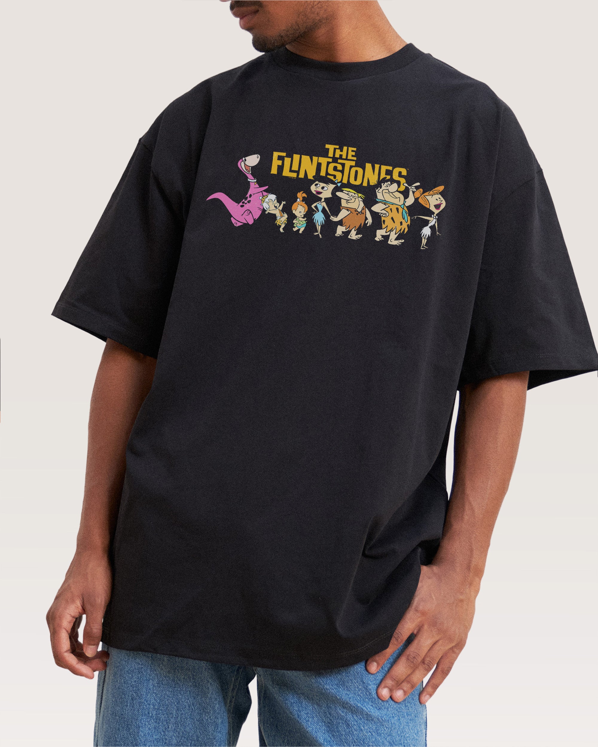 We're The Flintstones Oversized Graphic Tee Unisex 100% Combed Cotton Heavyweight T-Shirt