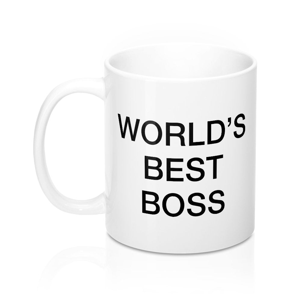 World's Best Boss Ceramic Coffee Mug - White 11oz Durable Sublimation Print